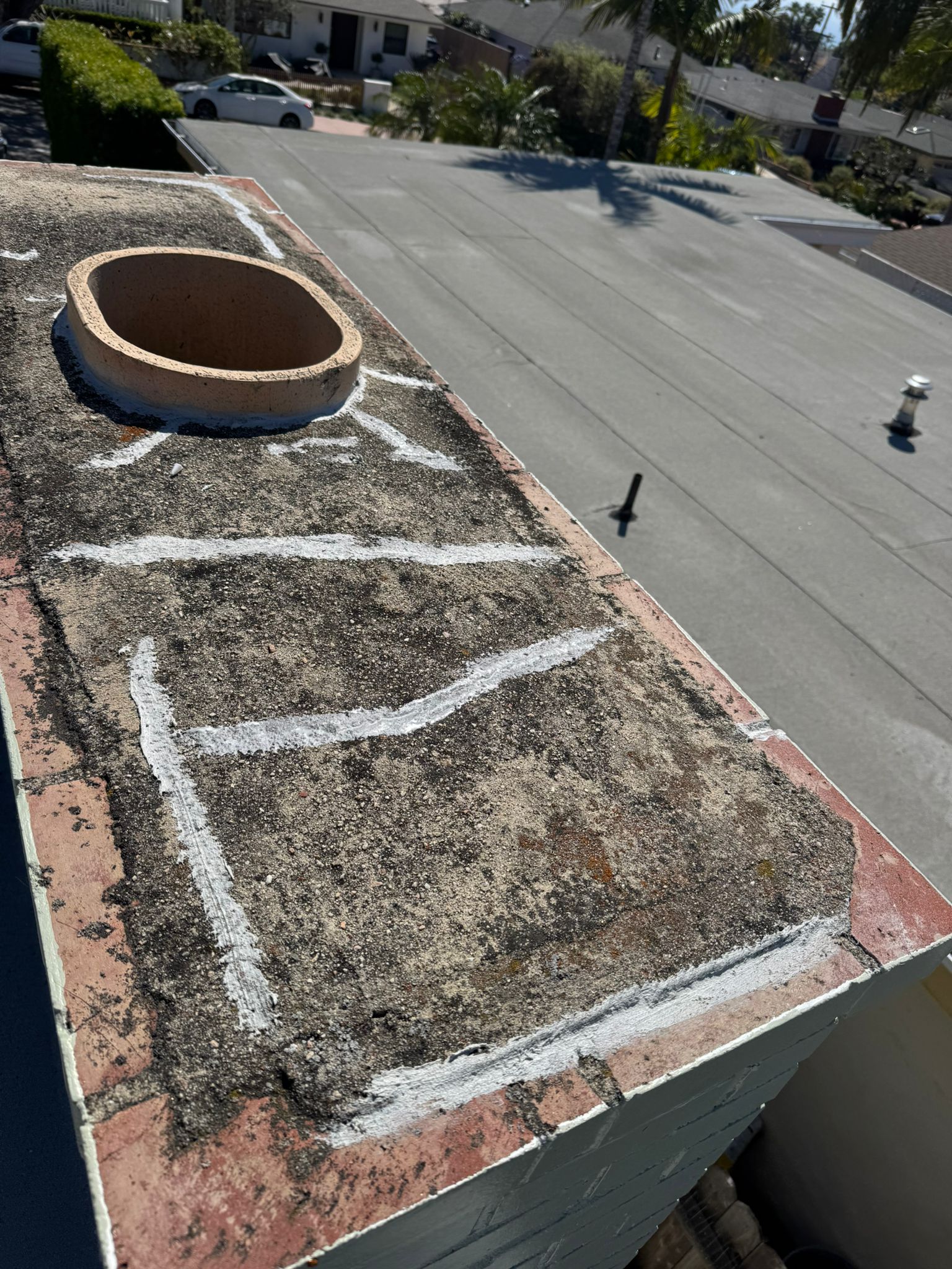 Chimney top view Hollywood CA
